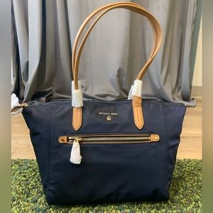Michael Kors - The Kelsey - Medium Navy Blue Nylon Tote (Brand New)